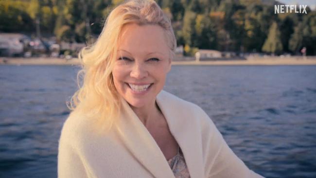 Pamela Anderson at home on Vancouver Island. Picture: Netflix