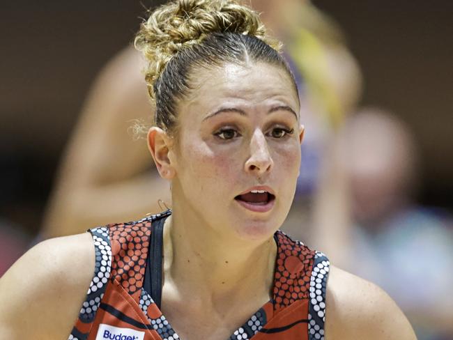 SYDNEY, AUSTRALIA - FEBRUARY 19: Tiana Mangakahia of the Flames drives to the basket during the round 14 WNBL match between Sydney Flames and Melbourne Boomers at Quay Centre, on February 19, 2023, in Sydney, Australia. (Photo by Jenny Evans/Getty Images)