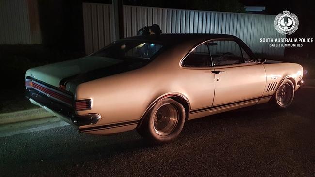 The stolen car was found abandoned at Salisbury Heights. Picture: SAPOL