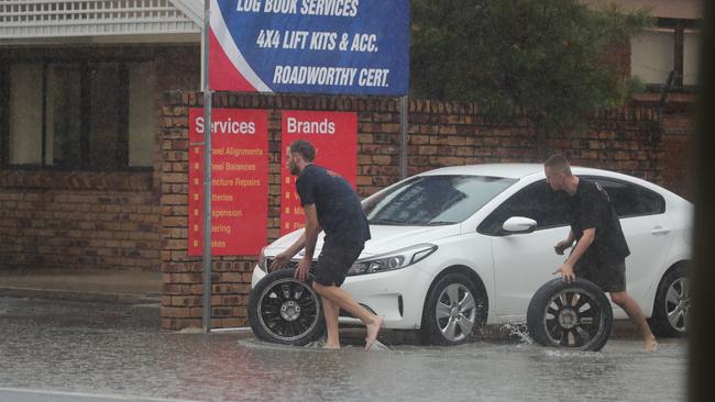Major flooding in Currumbin Creek rd at Currumbin. Picture Glenn Hampson