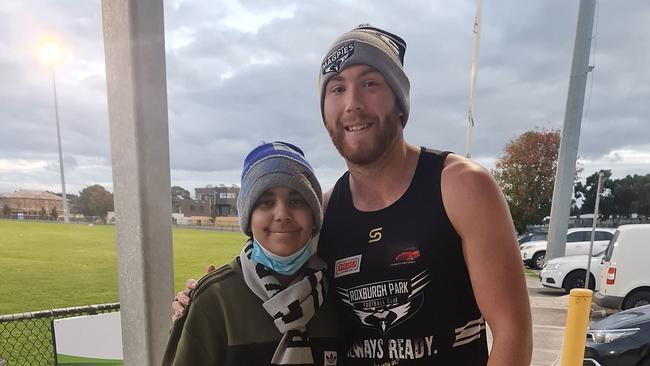 Coda Abbouchi and Roxburgh Park captain Jack Elliott. Photo: Facebook.