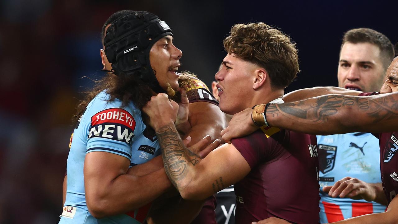 Jarome Luai still wears the “scars” of being sent off last year, but he and his Blues teammates have the chance to rewrite history in the decider on Wednesday night. Picture: Chris Hyde/Getty Images