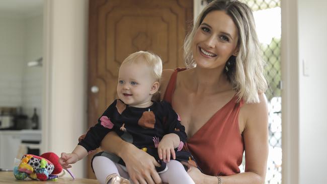 Kimberley Busteed and her baby Victoria. Picture: Mark Cranitch