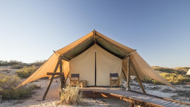 Luxury eco glamping retreat, Sal Salis Safari Camp, WA.