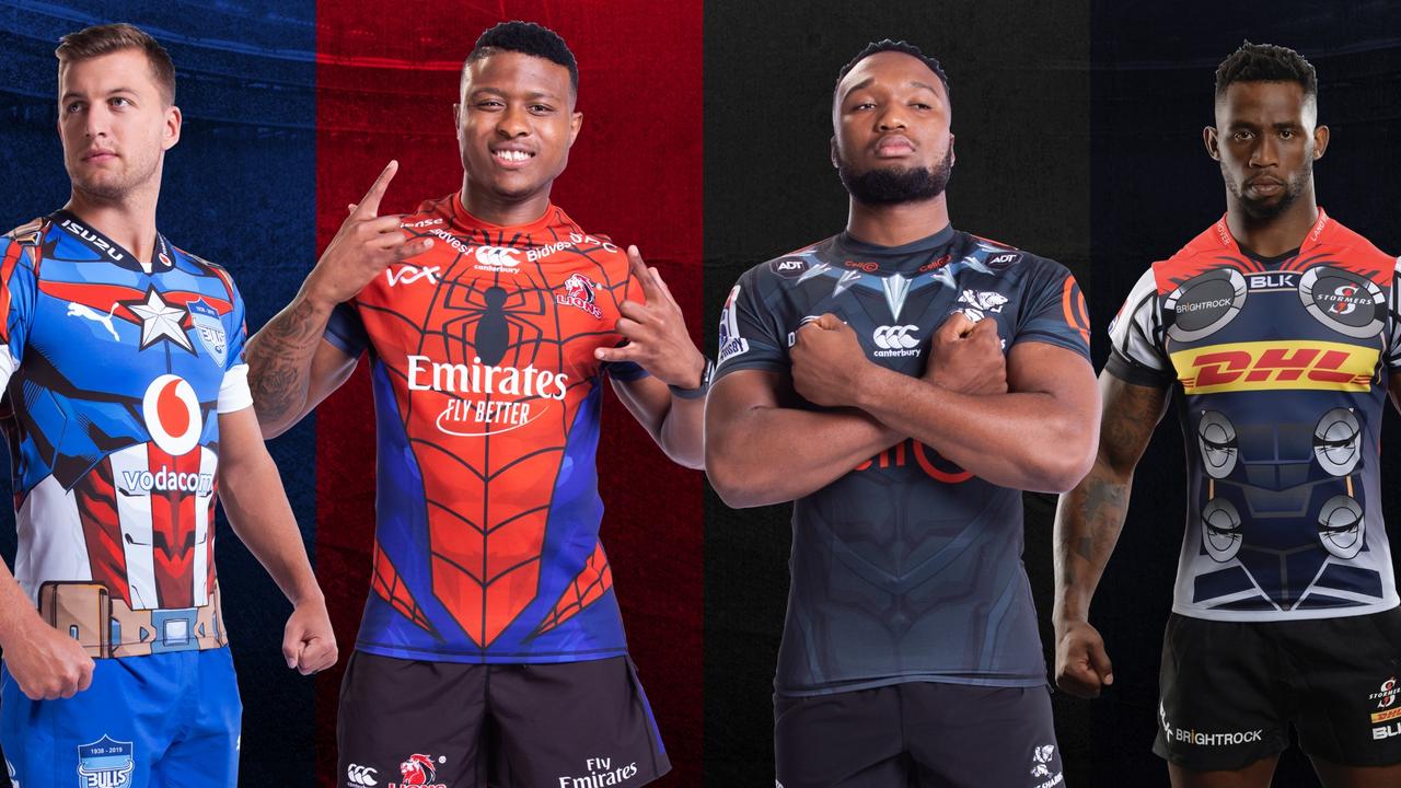 i dag Jonglere Tectonic Super Rugby Marvel superhero jerseys, South African teams to wear special  strips