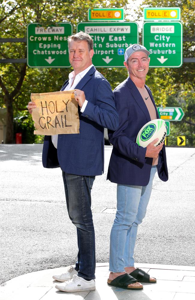 SEN Breakfast hosts Andrew Voss (L) and Greg Alexander took top spot. Picture: Toby Zerna