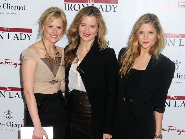 Leading actress Meryl Streep arrives on the red carpet joined by her husband and daughters for the New York Premiere of her new film 'The Iron Lady,' held at the Ziegfeld Theatre in NYC.  Pictured: Mamie Gummer, Grace Gummer and Louisa Jacobson Gummer  Ref: SPL343134 131211  Picture by: Johns PKI / Splash News  Splash News and Pictures Los Angeles: 310-821-2666 New York: 212-619-2666 London: 870-934-2666 photodesk@splashnews.com