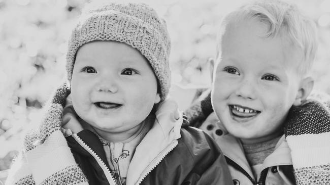 Oskar (right) will be accompanied by his parents in hospital while also looking after his little brother Arlo (left). Picture: Supplied