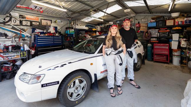 Jeff and Holly Kilbride are involved in rallying across southeast Queensland in their 1996 Toyota Levin. Picture: Dominika Lis