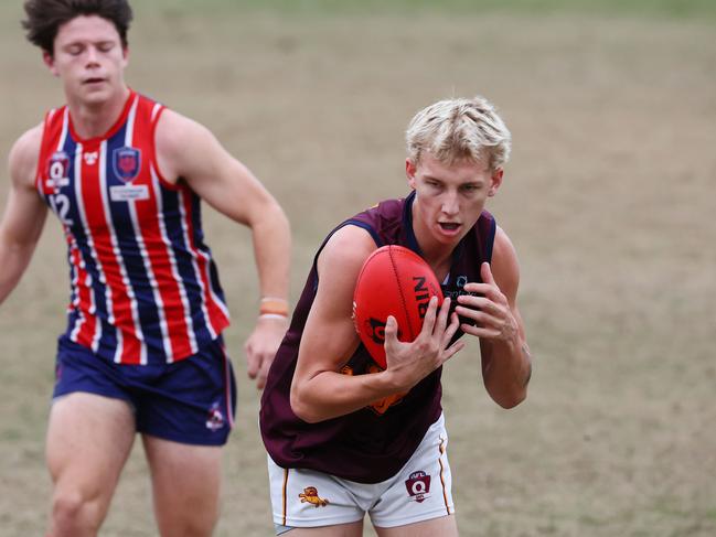 Action from the Colts game between Wilston Grange and Palm Beach Currumbin. Pictured is CurrumbinÃs Luca Laverde. Picture: Tertius Pickard
