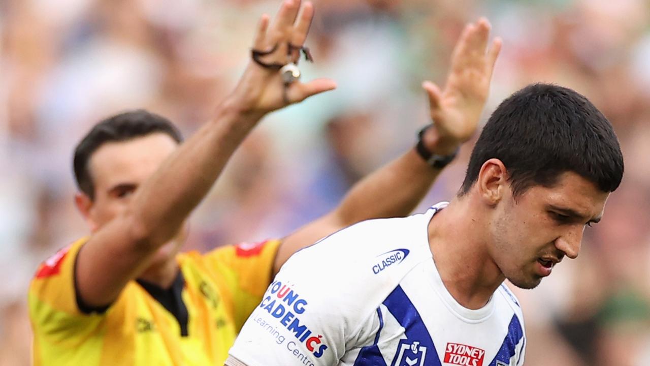 The Bulldogs lost momentum after Jeremy Marshall-King was sin-binned. Picture: Cameron Spencer/Getty Images