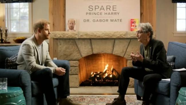 The Duke of Sussex and Dr Gabor Maté at the prince’s home.