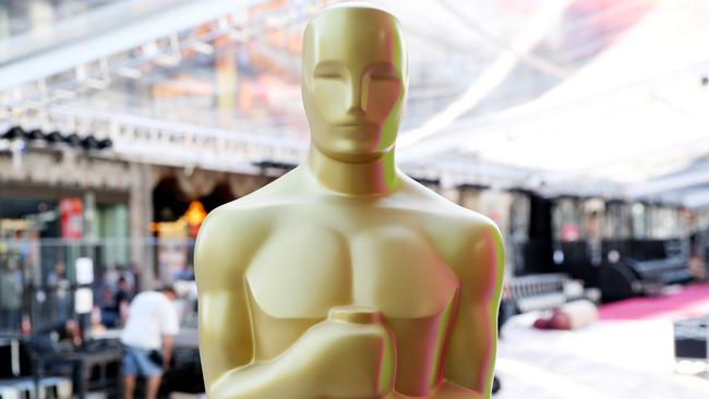 An Oscar statue is seen during setup for the 88th Academy Awards in Los Angeles, Wednesday, Feb. 24, 2016. The Academy Awards will be held at the Dolby Theatre on Sunday, Feb. 28. (Photo by Matt Sayles/Invision/AP)