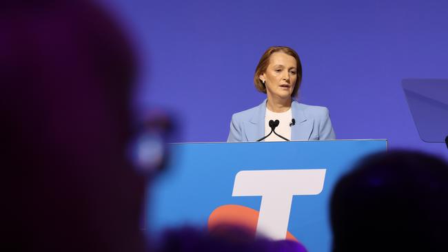 Vicki Brady told investors: “We have three million square kilometres of coverage and it doesn’t require an antenna”. Picture: Max Mason-Hubers
