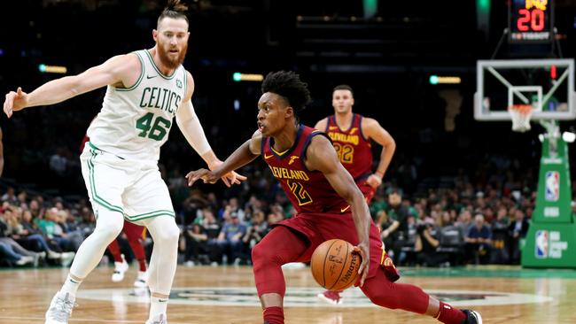 Aron Baynes defends Collin Sexton during the Celtics’ controversial pre-season loss.
