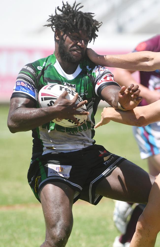 Blackhawks Under-18s (Mal Meninga Cup) vs. Mackay Cutters at Jack Manski Oval. Blackhawks Tekelu Mene. Picture: Evan Morgan