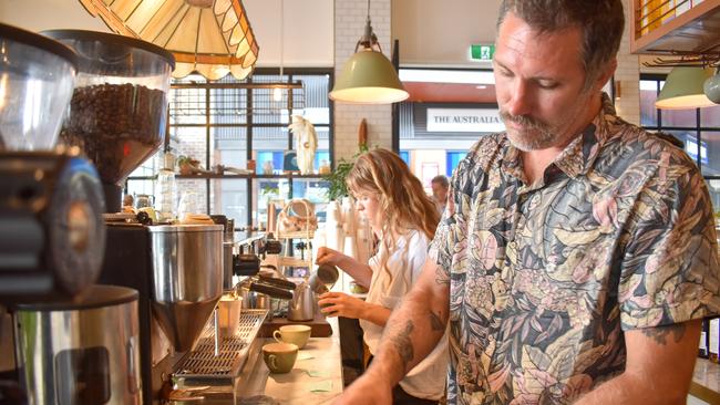 The Black Apple cafe owners Justin Iddles and Renee Semenza. The Black Apple has been voted Coffs Harbour's best cafe in Delicious Local's 2021 search. Photo: Jasmine Minhas