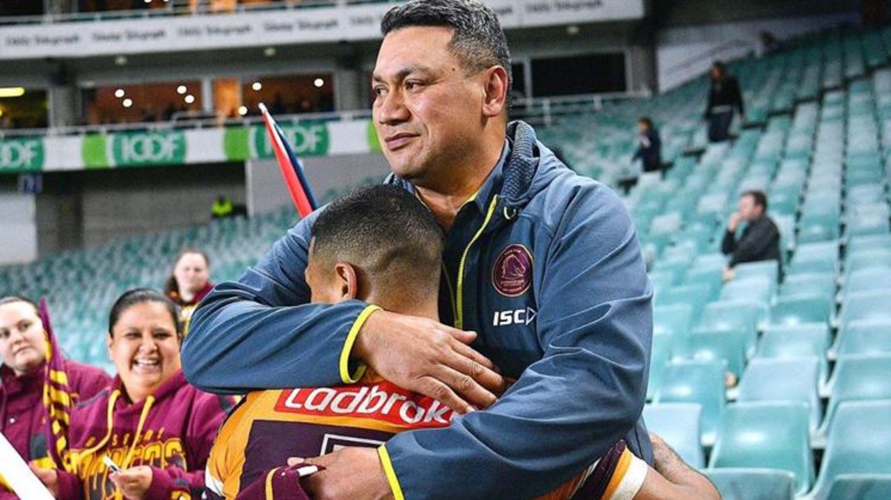 Jamayne Isaako with his dad Taai.