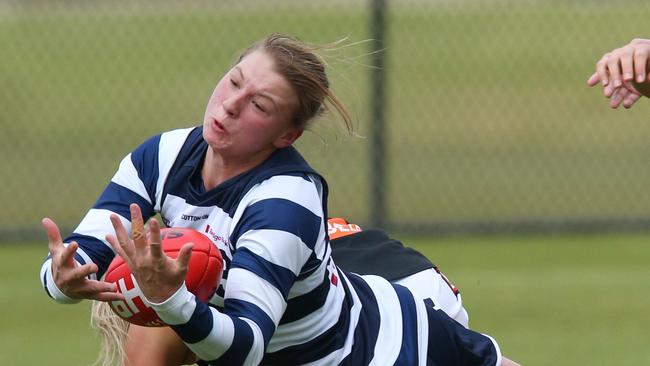 Paige Scott in action for Geelong VFLW. Picture: Mark Wilson