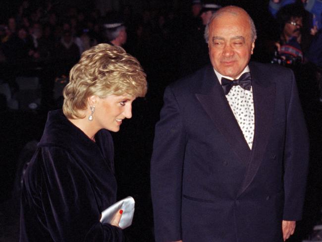 Diana, The Princess Of Wales & Mohamed Al Fayed Attend A Charity Gala Dinner At Harrods. (Photo by Antony Jones/UK Press via Getty Images)