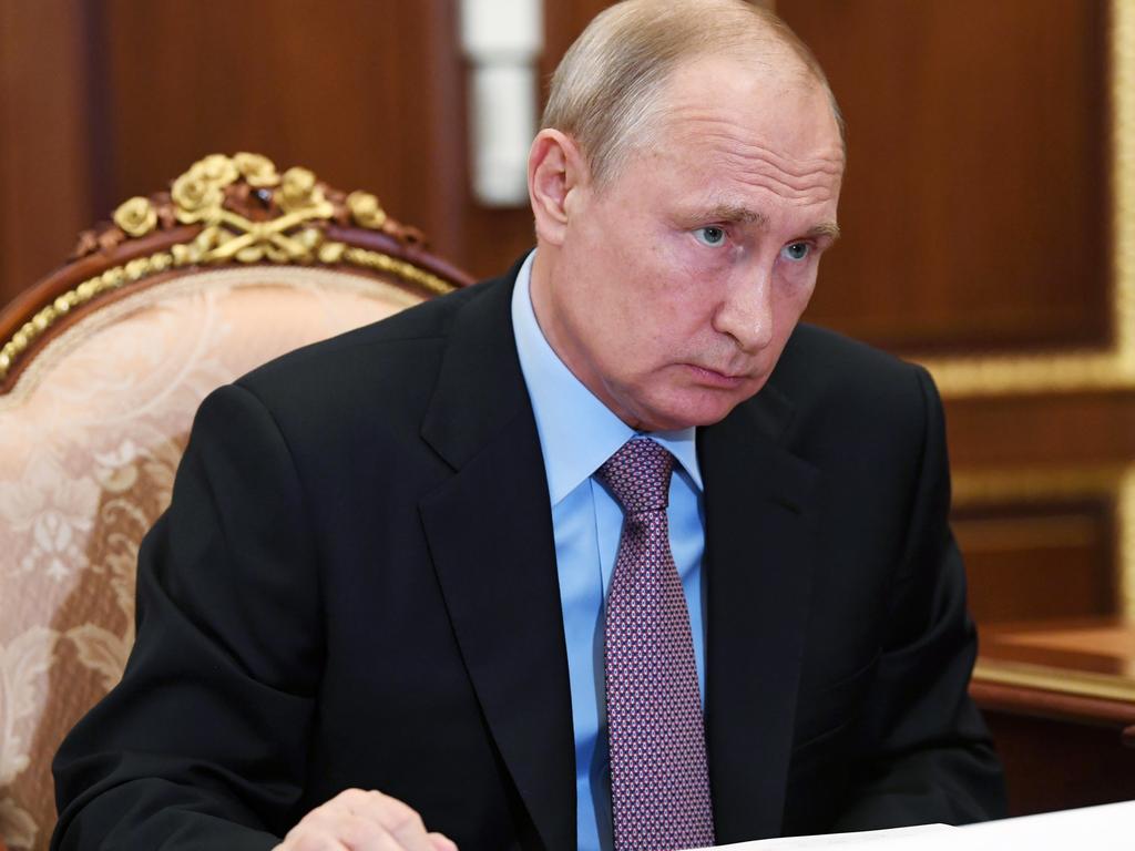 Russian President Vladimir Putin. The EU has reported that Russia and China have both led targeted misinformation campaigns. Picture: Alexei Nikolsky, Sputnik, Kremlin Pool Photo via AP.