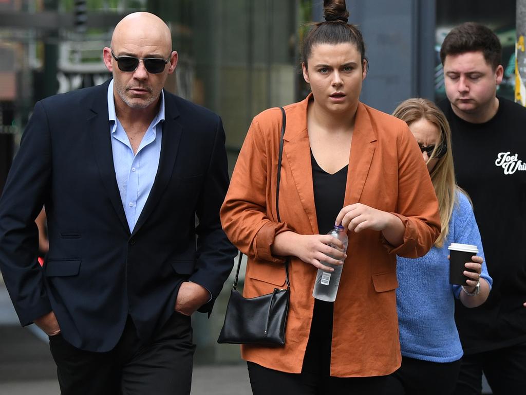 NRL legend Mark Geyer (left) said his daughter Montana Geyer (centre) was devastated by the posts. Picture: NCA NewsWire/Joel Carrett