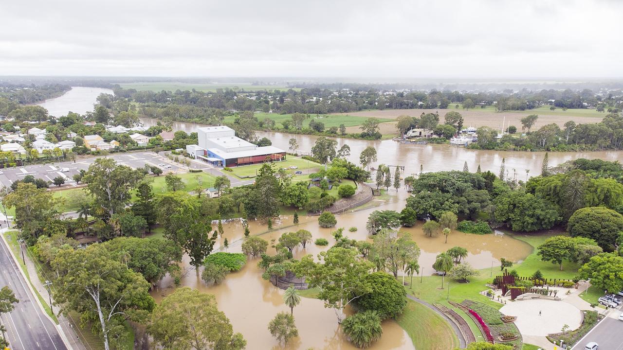 Maryborough floods from the sky. Photo: John Wilson