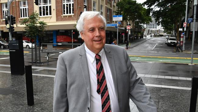 Clive Palmer outside the Supreme Court in Brisbane yesterday. Picture: AAP