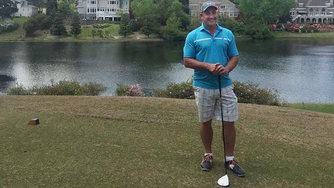 A Twitter picture of Onkaparinga CEO Mark Dowd on a private golfing trip to Augusta in 2015.