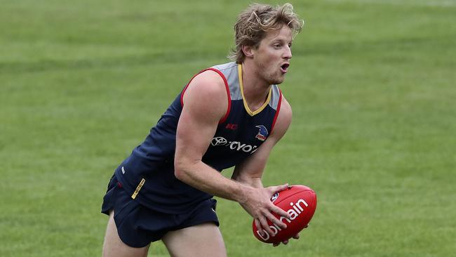 Rory Sloane is back averaging premium numbers in Adelaide’s midfield. Picture: Sarah Reed. 