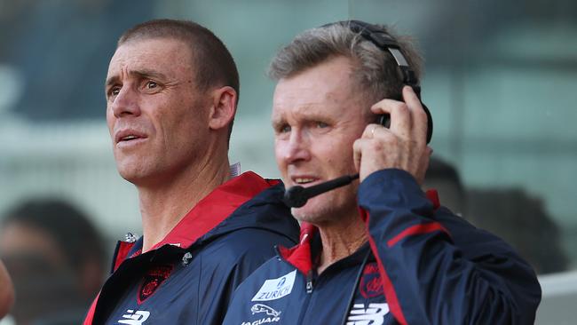 Brendan McCartney says he is ‘like brothers’ with Melbourne coach Simon Goodwin. Picture: Michael Klein.