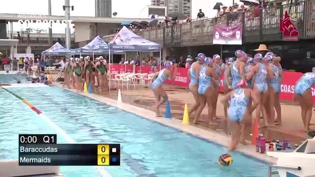 REPLAY: QLD Water Polo grand finals - 14U Girls - Barracudas v Mermaids Pink