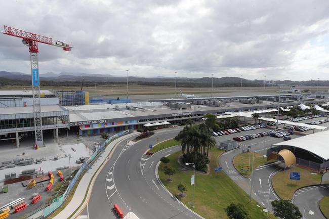 First look inside the Rydges Airport hotel at Coolangatta. The new Gold Coast Airport terminal under construction. Picture Glenn Hampson