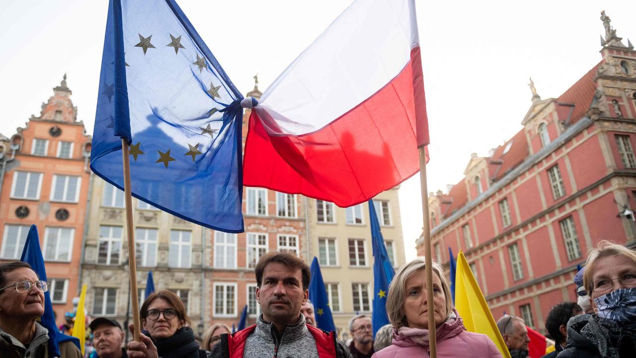 Poland has been a member of the EU since 2004. (Photo by MATEUSZ SLODKOWSKI / AFP)