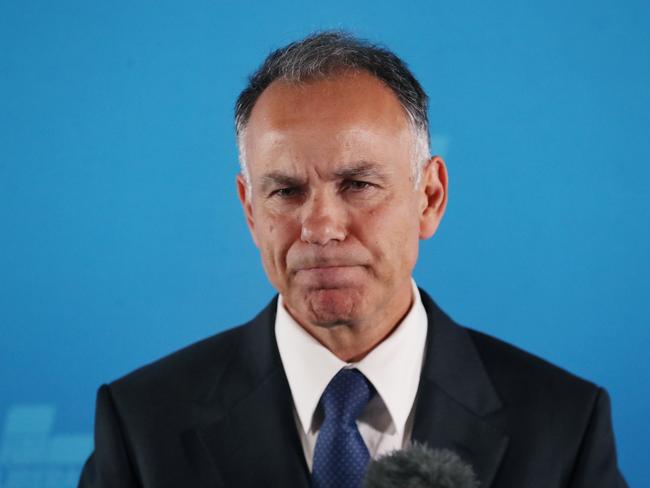 Victorian Liberal Party leader John Pesutto holds a press conference at Parliament house regarding the outcome of the defamation case from MP Moira Deeming. Thursday, December 12. 2024. Picture: David Crosling