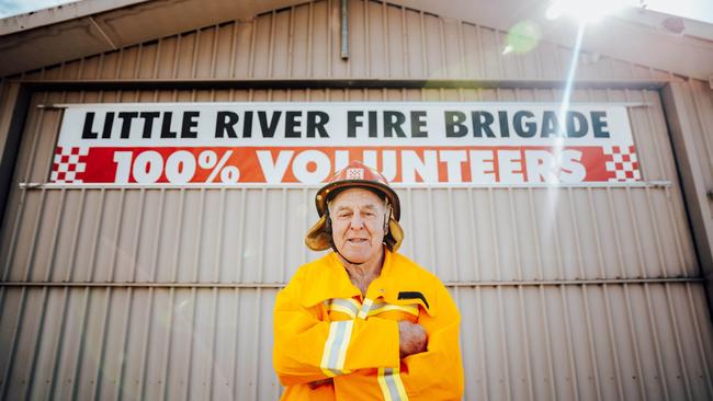 Little River Captain Terry Hedt at the brigade’s station. Picture: Chloe Smith