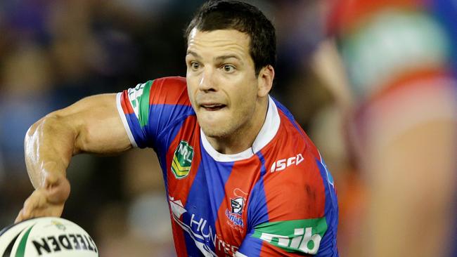 Jarrod Mullen in action for the Knights during happier times.