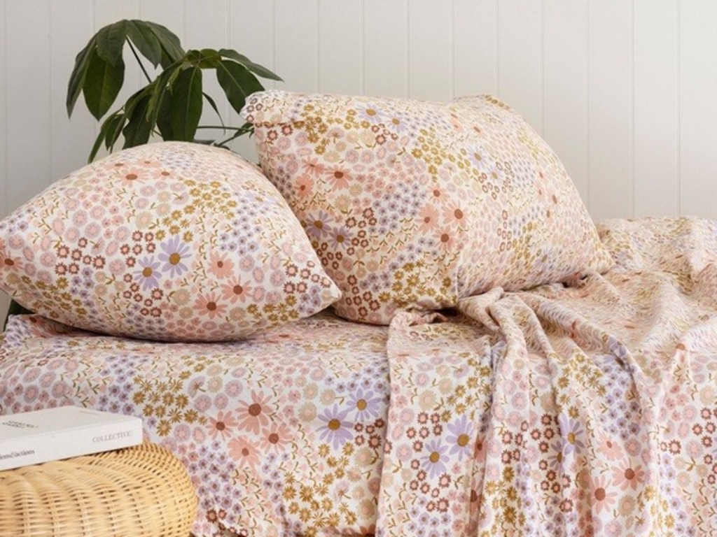 Millie Flannelette Sheet Set. Picture: THE ICONIC.