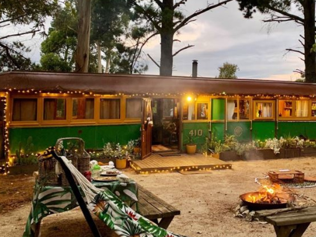 Retro Tram and Cottage, Lauriston. Picture: Airbnb