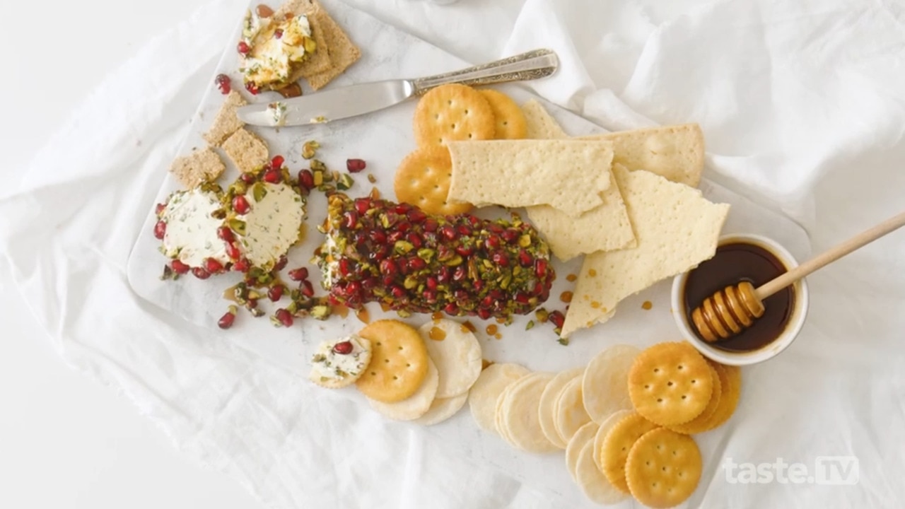 Christmas cream cheese log