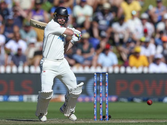 Glenn Phillips hit 10 boundaries on his way to a fighting half-century. Picture: Getty Images