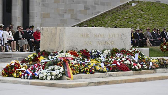 Remembrance Day National Ceremony at the Australian War Memorial in Canberra. Picture: NewsWire / Martin Ollman