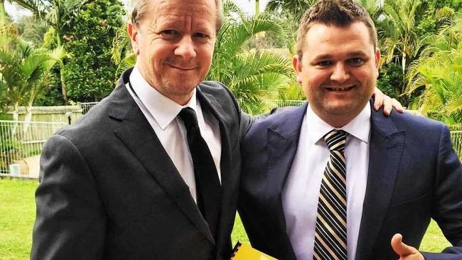 ON THE ROAD TO SUCCESS: Billy Mitchell (right) with Queensland franchise manager at Century 21, Glenn Stanton. Picture: Contributed