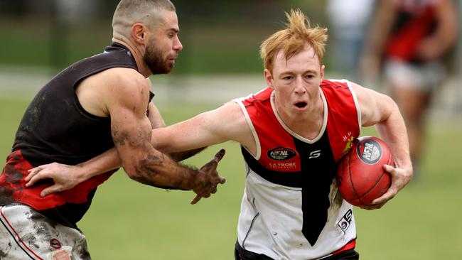 Ben Callaghan in action for Watsonia. Picture: Stuart Milligan