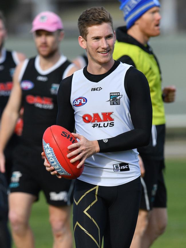 Kane Farrell of the Power has been named for his AFL debut on Saturday. Picture: AAP Image/David Mariuz