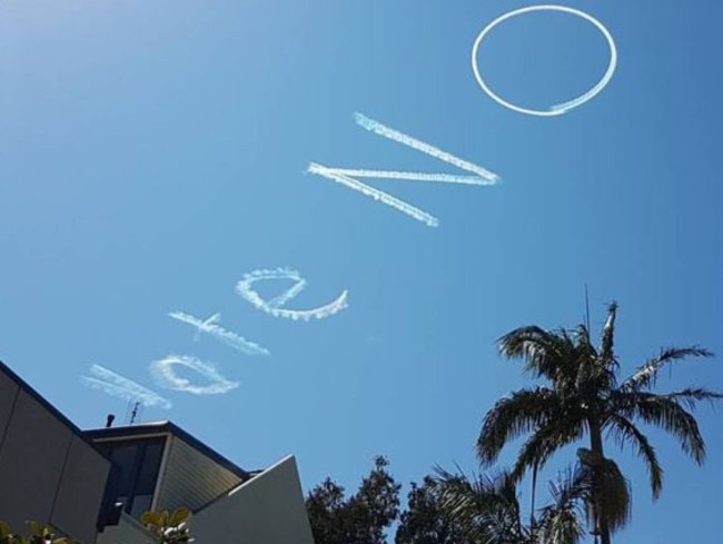 Labor MP Emma Husar has revealed the shame she felt standing under skywriting that read ‘Vote No’ with a gay couple at her son’s basketball game.