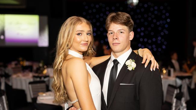 Alice Southwell and Ned Cowan at the year 12 St Hilda formal. Photo: Celeste Humphrey