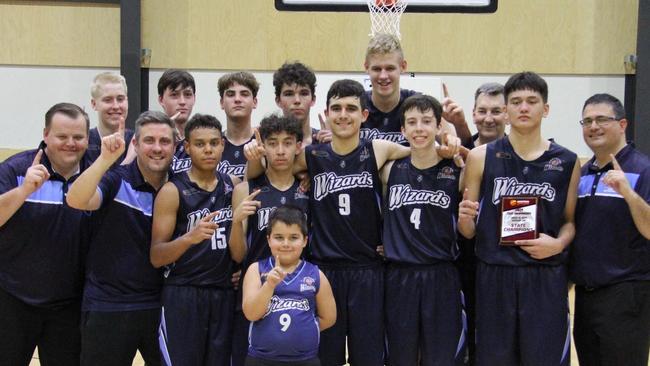 Rocco and his Northside team celebrate winning the State Championship. Picture: Julie Morrison