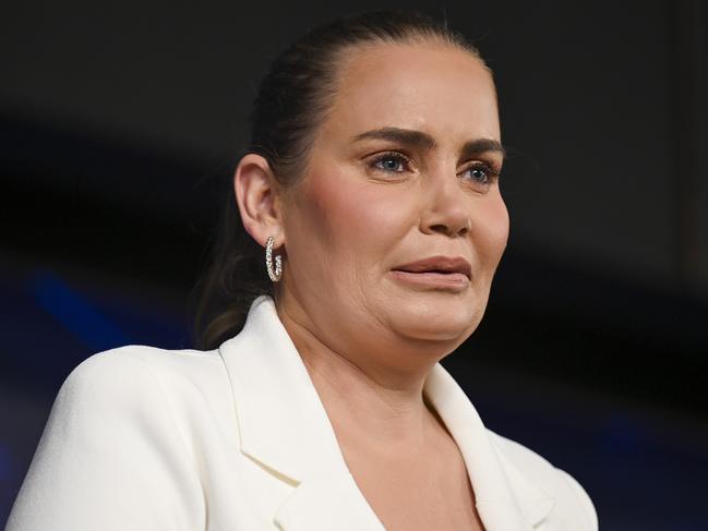 CANBERRA, AUSTRALIA  - NewsWire Photos - December 11, 2024: Jelena Dokic, Former World Number 4 Tennis Player, TEDx Presenter & Speaker, Commentator & 2-Time Bestselling Author addresses the National Press Club of Australia in Canberra. Picture: NewsWire / Martin Ollman