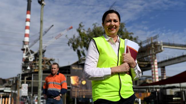 Ms Palaszczuk headed deep into Queensland’s west on Wednesday. Picture: NCA NewsWire / Dan Peled